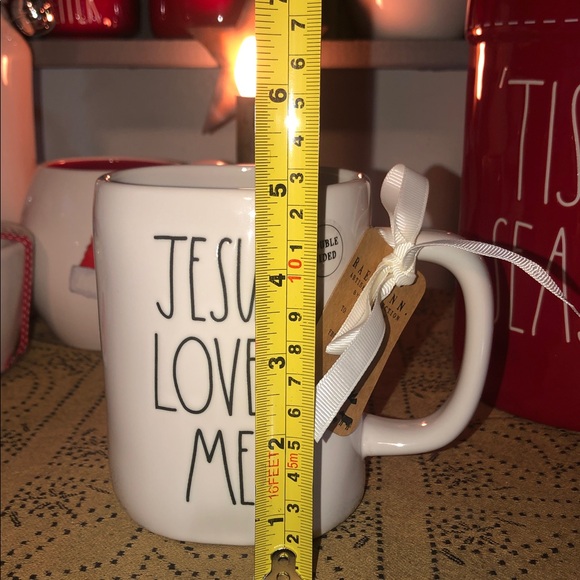 Rae Dunn JESUS LOVES ME Double Sided Mug (Cross) - Picture 8 of 8